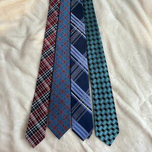 Original Penguin Vintage Silk Tie Lot 4 Mens Designer Neckties Oakton Arrow Staf